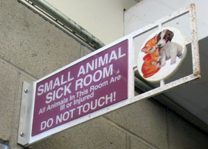 A 40-year-old sign at the old shelter